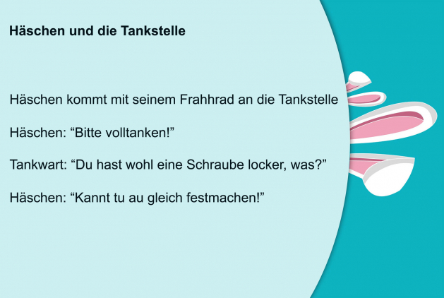 Witz: Häschen und die Tankstelle Witz: Häschen und die Tankstelle
